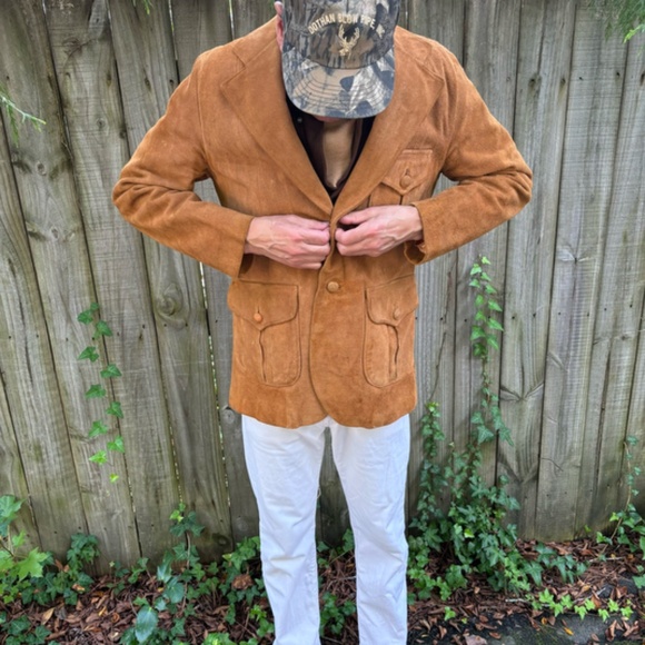 Vintage All-Suede Ranch Blazer—Men's M—Hollywood Hippie Chic—Handmade in Mexico? - Picture 3 of 13